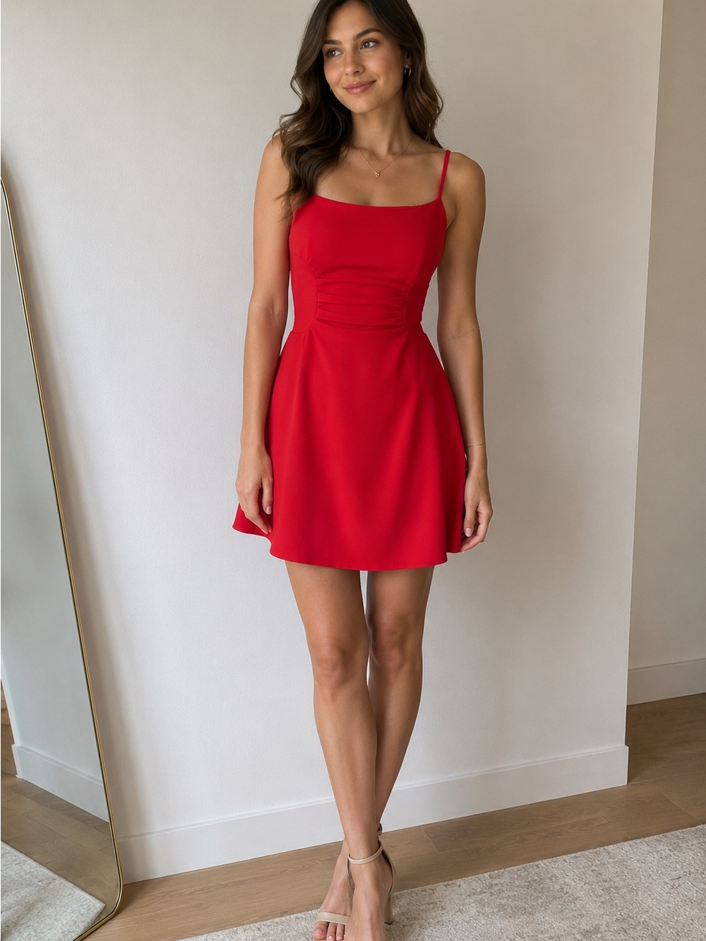 Red Skater Mini Dress